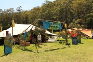 The Ecoliving tent at the Peats Ridge Sustainaility Festival